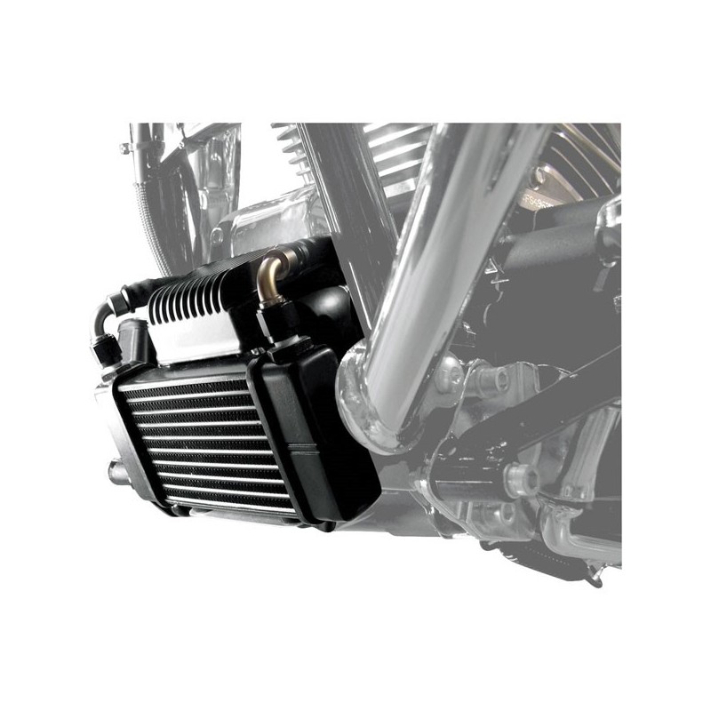 Black Mini Oil Cooler Kit for harley-Davidson and Other Motorcycles 