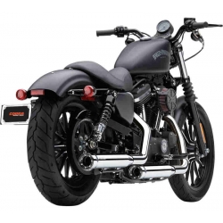 CHROME/BLACK COBRA SPEEDSTER EXHAUST SYSTEM HARLEY DAVIDSON DYNA 12-17