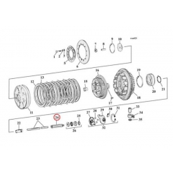 VARILLA DERECHA EMBRAGUE HARLEY DAVIDSON BIG TWIN 84-90