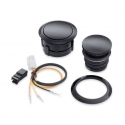 KIT TAPONES NEGROS CON INDICADOR COMBUSTIBLE HARLEY DAVIDSON DYNA 09-17