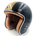 CASCO JET ATOM RIDERS ANT NEGRO Y ORO BRILLO