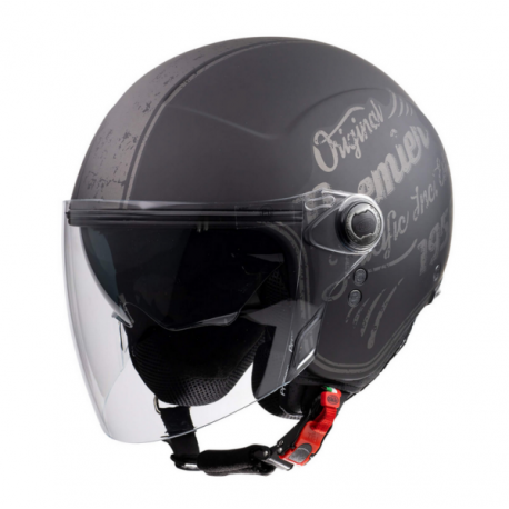 CASCO JET PREMIER ROCKER VISOR OR 9 BM NEGRO MATE