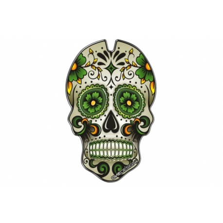 GREEN MEXICAN SKULL DEPOSIT PROTECTIVE STICKER