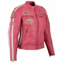 WOMAN CLASSIC PINK LEATHER JACKET