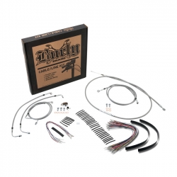 KIT CABLES BURLY NEGRO 12" HARLEY DAVIDSON DYNA FXD 2006 SIN ABS