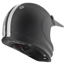 CASCO INTEGRAL FIBRA VIDRIO BOGOTTO V381 SCHERGO NEGRO MATE Y BLANCO