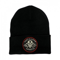 LUCKY 13 SHOCKER BEANIE BLACK 