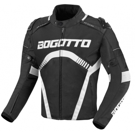 BOGOTTO BOOMERANG BLACK AND GRAY WATERPROOF TEXTILE JACKET