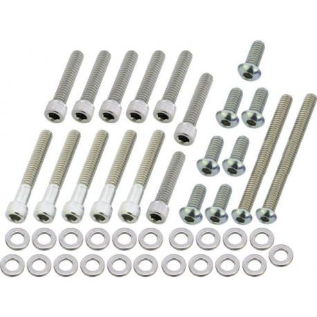 BLACK ENGINE SCREWS KIT HARLEY DAVIDSON TOURING 17-UP