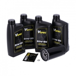20W50 SYNTHETIC OIL CHANGE KIT WITH CHROME FILTER